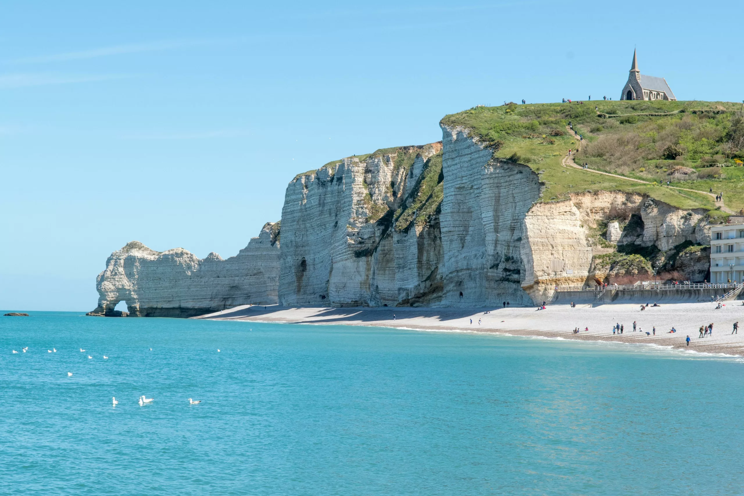 Klipper ved kysten i Normandie